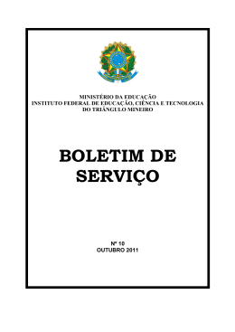 BOLETIM DE SERVIÇO
