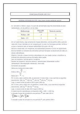 EXAME QUALIFICAÇÃO UERJ 2011 MATERIAL RETIRADO DO