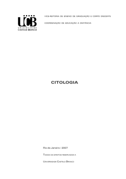 CITOLOGIA - Universidade Castelo Branco