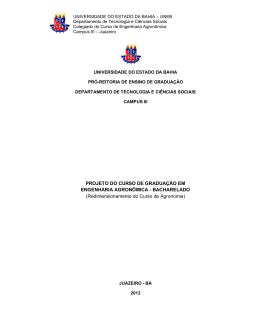 Engenharia Agron&ocirc;mica &ndash; Bacharelado &ndash; Juazeiro