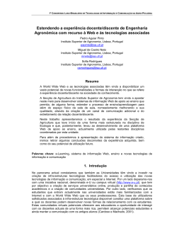 Estendendo a experi&ecirc;ncia docente/discente de