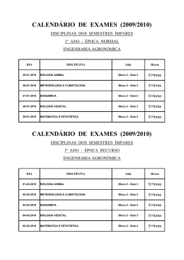 calendário de exames (2009/2010)