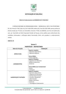 EDITAL DE CREDENCIAMENTO SENAR/AR