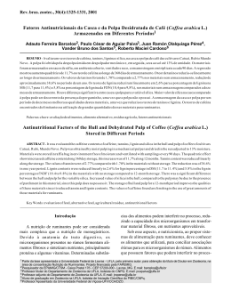 Fatores Antinutricionais da Casca e da Polpa Desidratada de Caf&eacute;