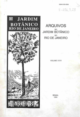 I JARDIM BOT&Acirc;NICO - Instituto de Pesquisas Jardim Bot&acirc;nico do