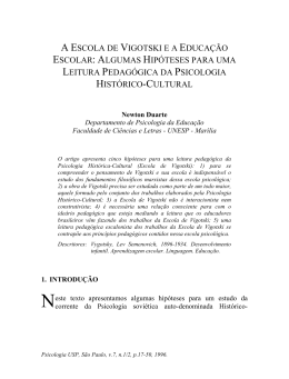 A Escola de Vigotski e a Educa&ccedil;&atilde;o Escolar