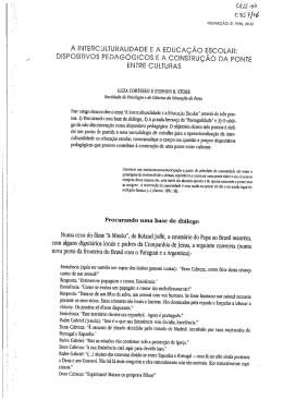 a interculturalidade e a educação escolar