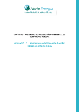 Anexo 9.1 - 1 &ndash; Mapeamento da Educa&ccedil;&atilde;o Escolar Ind&iacute;gena no