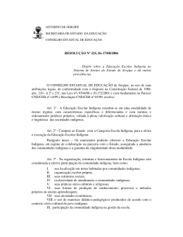 RESOLU&Ccedil;&Atilde;O N&ordm; 225, De 17/08/2006 Disp&otilde;e sobre a