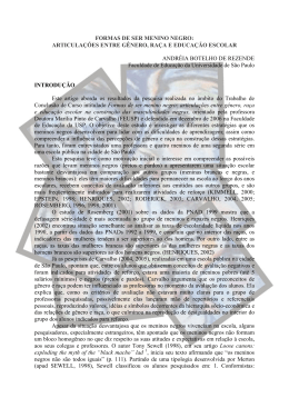 FORMAS DE SER MENINO NEGRO