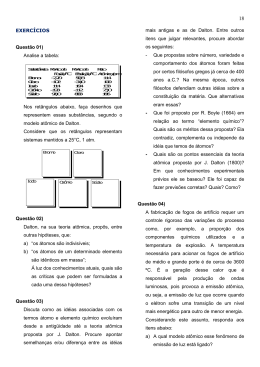 EXERCÍCIOS Questão 01) Analise a tabela: Nos