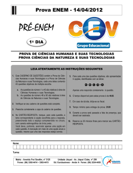 Prova ENEM - 14/04/2012