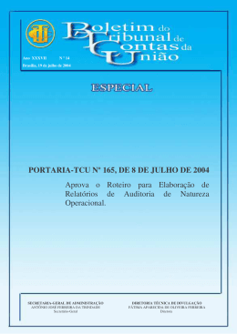 Roteiro para elabora&ccedil;&atilde;o de relat&oacute;rios de auditoria de natureza