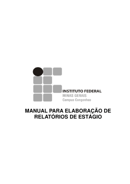 manual para elaboração de relatórios de estágio