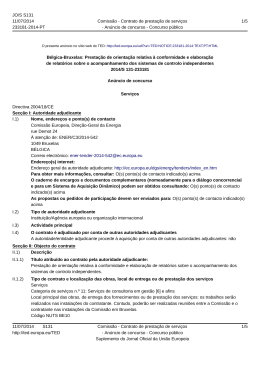 B&eacute;lgica-Bruxelas: Presta&ccedil;&atilde;o de orienta&ccedil;&atilde;o relativa &agrave; conformidade