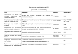 Cronograma de atividades da CPA (atualizado em 17/08/2011)