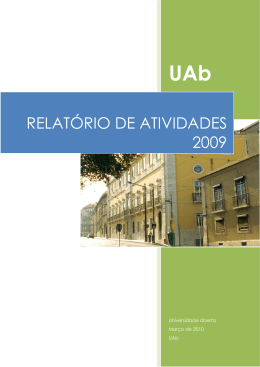 RELATÓRIO DE ATIVIDADES 2009