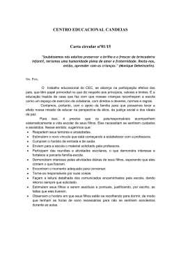 Carta circular 01/2015 - Centro Educacional Candeias