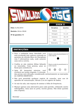 enem ii instru&ccedil;&otilde;es - Col&eacute;gio Nossa Senhora das Gra&ccedil;as