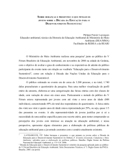 o que pensam os jovens sobre a