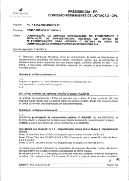Nota Esclarecimento 02 - Eletrobras Distribui&ccedil;&atilde;o Rond&ocirc;nia