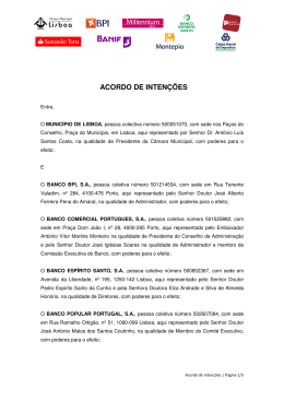 Acordo de Inten&ccedil;&otilde;es CML Banca