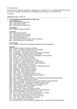 Ex.mos Senhores, De acordo com o artigo 36.&ordm; do Estatuto