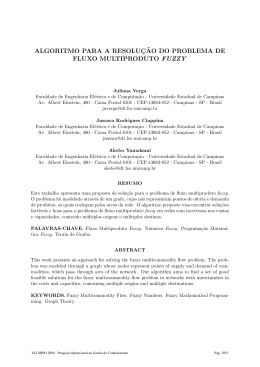 Algoritmo para a resolu&ccedil;&atilde;o do problema de fluxo multiproduto fuzzy