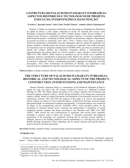 A ESTRUTURA DO PAL&Aacute;CIO DO ITAMARATY EM BRAS&Iacute;LIA