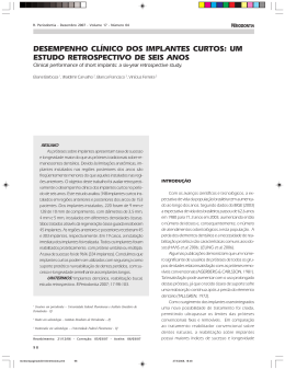 desempenho cl&iacute;nico dos implantes curtos