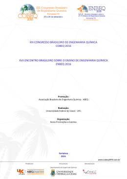 XXI CONGRESSO BRASILEIRO DE ENGENHARIA QU&Iacute;MICA