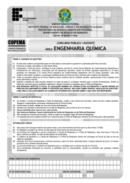 &aacute;rea: engenharia qu&iacute;mica copema - Concursos IFAL