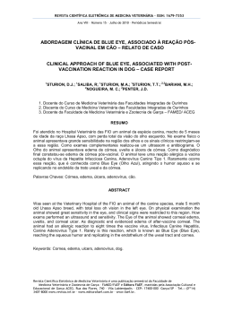 abordagem cl&iacute;nica de blue eye, associado &agrave; rea&ccedil;&atilde;o p&oacute;s