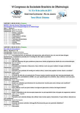 14/07/2011 | 08:30-10:30 h | Palestra BIOPSY: Burnier Ocular