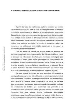 4. O ensino de Hist&oacute;ria nos &uacute;ltimos trinta anos no Brasil