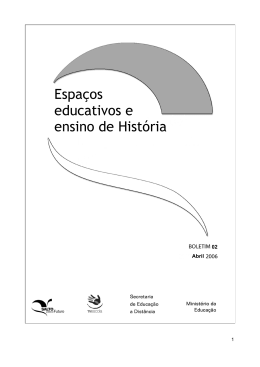 Espa&ccedil;os educativos e ensino de Hist&oacute;ria