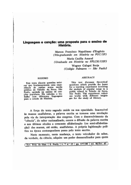 09. Linguagem e can&ccedil;&atilde;o: uma proposta para o ensino de Hist&oacute;ria