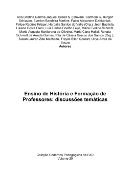 Ensino de Hist&oacute;ria e Forma&ccedil;&atilde;o de Professores - SaberCom
