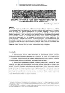 Cinema e História: O filme como recurso didático no