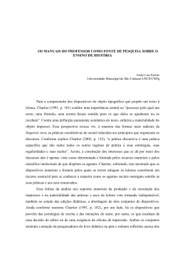 Os manuais do professor como fonte de pesquisa sobre o ensino de