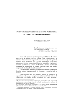 di&aacute;logos poss&iacute;veis entre o ensino de hist&oacute;ria e a literatura