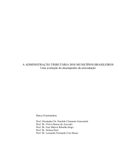 A ADMINISTRA&Ccedil;&Atilde;O TRIBUT&Aacute;RIA DOS MUNIC&Iacute;PIOS BRASILEIROS
