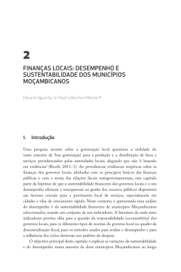 Finan&Ccedil;as locais: dEsEmpEnho E sustEntabilidadE dos munic&iacute;pios