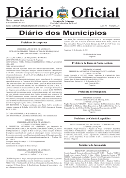 Di&aacute;rio dos Munic&iacute;pios - Imprensa Oficial Graciliano Ramos