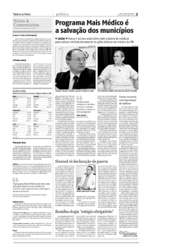 Programa Mais Médico é a salvação dos municípios