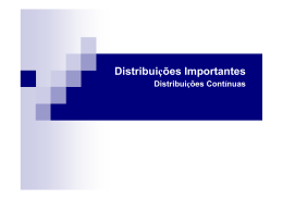 Distribuições Importantes