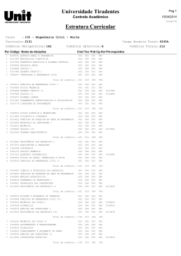 Estrutura Curricular - Noite