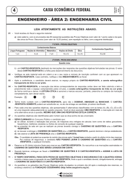 PROVA 4 - ENGENHEIRO - &Aacute;REA 2