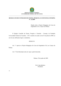 (PPC) de Engenharia Civil da UFT