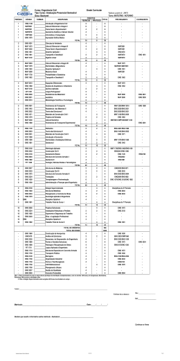 Grade Curricular de Engenharia Civil 2007/1